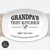 Foodie Dad Personalized Serving Platter | Custom Father’s Day Gift Plate | Official Taste Testers Tray for Grilling & Cooking