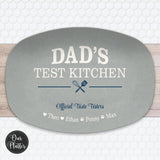 Foodie Dad Personalized Serving Platter | Custom Father’s Day Gift Plate | Official Taste Testers Tray for Grilling & Cooking