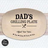 Foodie Dad Personalized Serving Platter | Custom Father’s Day Gift Plate | Official Taste Testers Tray for Grilling & Cooking