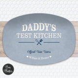 Foodie Dad Personalized Serving Platter | Custom Father’s Day Gift Plate | Official Taste Testers Tray for Grilling & Cooking