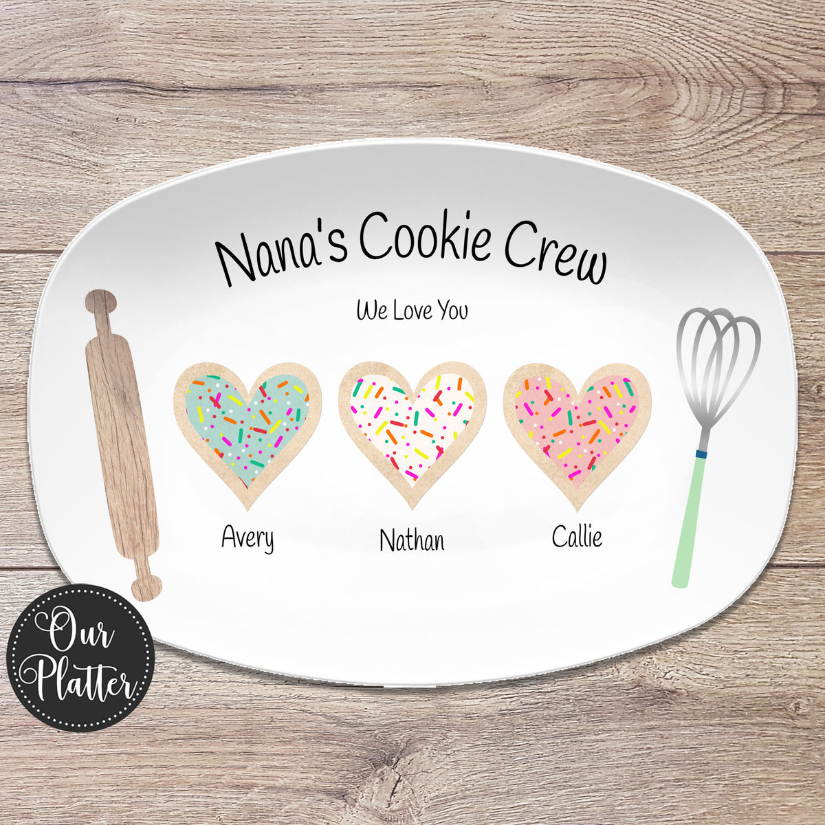 Perfect Batch Personalized Sugar Cookie Plate with Kids’ Names – Our ...