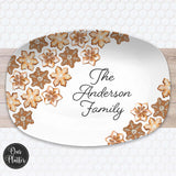 Personalized Cookie Platter | Custom Family Christmas Plate | Holiday Baking Gift | Snowflake Sugar Cookie Design
