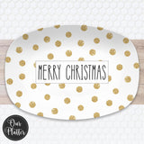 Gold Dots Personalized Holiday Platter | Christmas | Hanukkah | Birthday