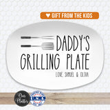 Personalized Grilling BBQ Plate, Fathers Day Gift for BBQ Lover