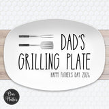 Personalized Grilling BBQ Plate, Fathers Day Gift for BBQ Lover