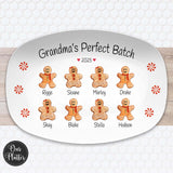 Personalized Gingerbread Platter | Custom Family Christmas Plate | Holiday Baking Gift | Kids Name Tray | Favorite Cookies