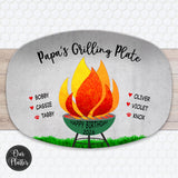 BBQ Grilling Personalized Platter, Daddy's Grilling Plate, Father's Day, Valentine, Custom Gift for Him for Birthday