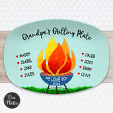 BBQ Grilling Personalized Platter, Daddy's Grilling Plate, Father's Day, Valentine, Custom Gift for Him for Birthday