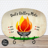 BBQ Grilling Personalized Platter, Daddy's Grilling Plate, Father's Day, Valentine, Custom Gift for Him for Birthday