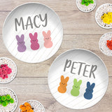 Easter Bunny Personalized Plates