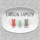 Family Bunny Personalized Platters