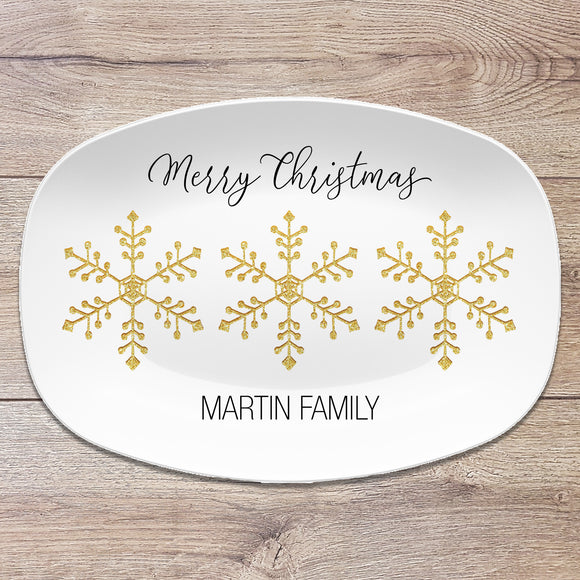 Snowflake Personalized Holiday Platter