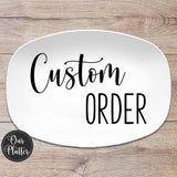 Custom Text Design - Personalized Platter