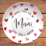 "My Favorite People" Plate | Hearts Design