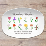 Birth Month Flower Family Personalized Platter