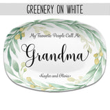 Green Wreath Design / My Greatest Blessings / My Favorite People / Personalized Platter