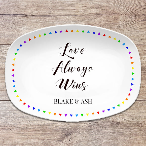 Love Always Wins Personalized Platter