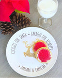 Cookies for Santa Personalized Plates