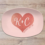 Valentines Since Heart Personalized Platter
