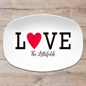 Love Heart Personalized Platter