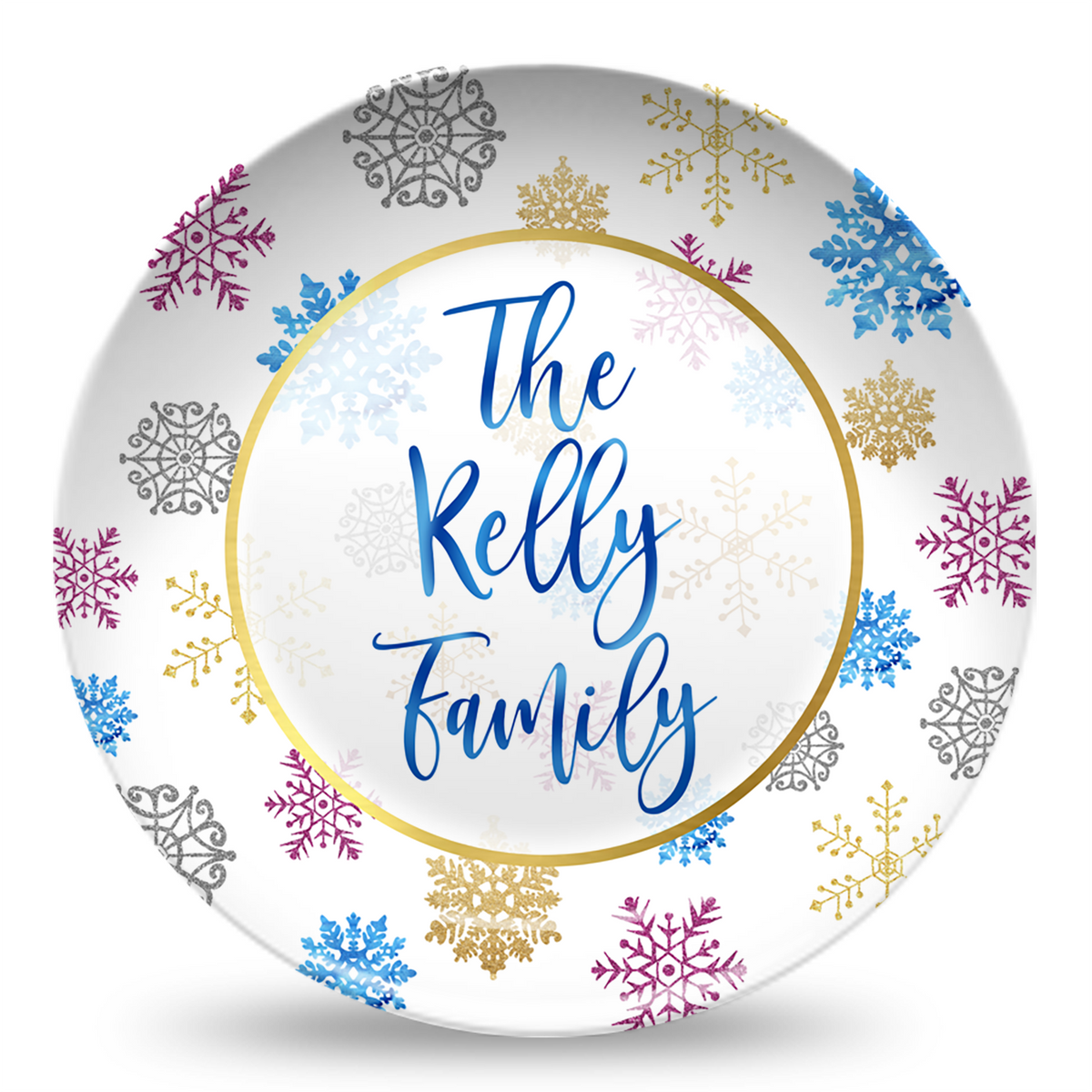 Snowflake Personalized Plate – Our Platter