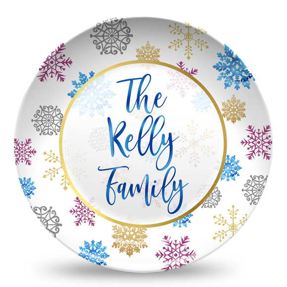 Snowflake Personalized Plate