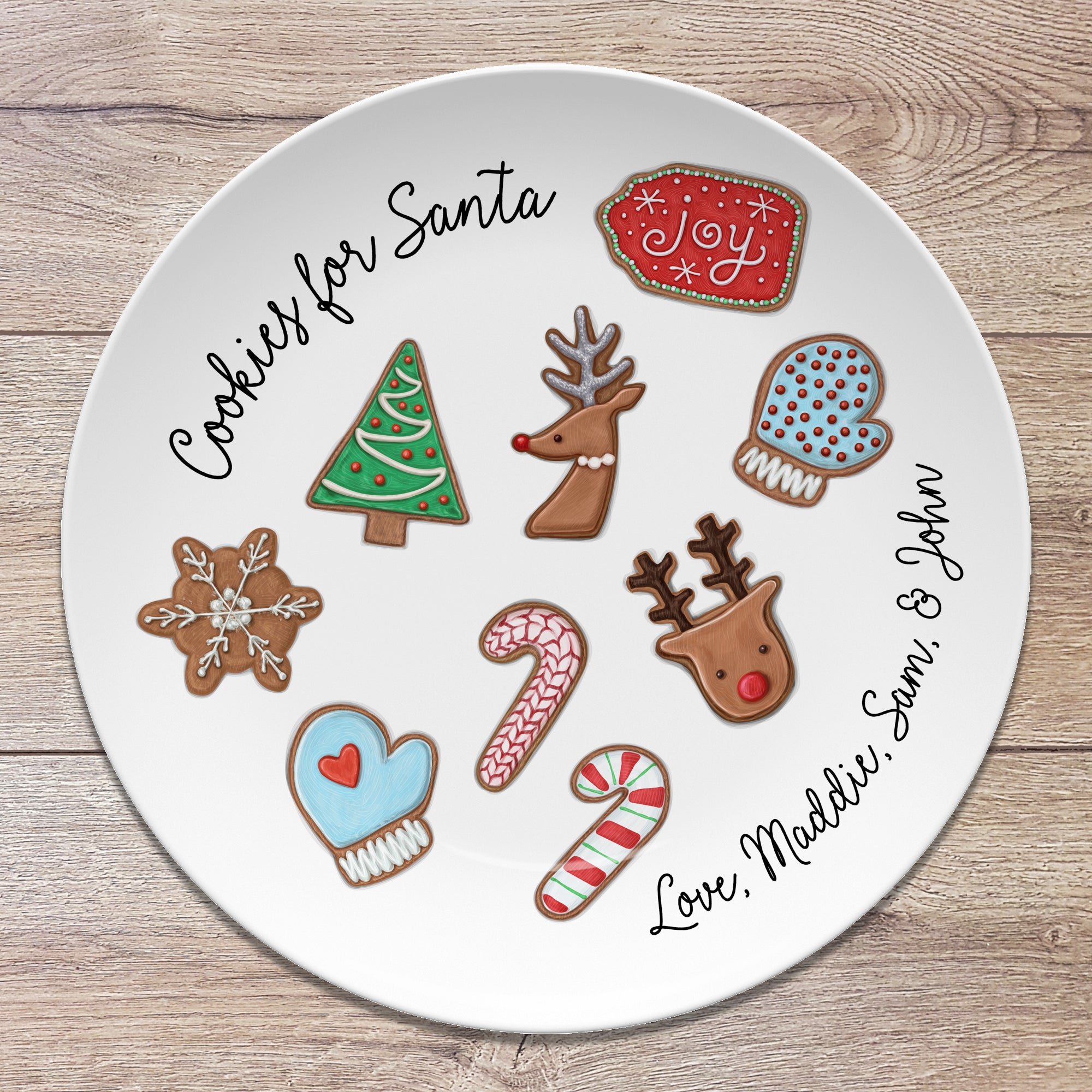 Personalized cookies for santa plate best sale