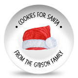 Cookies for Santa Personalized Plate