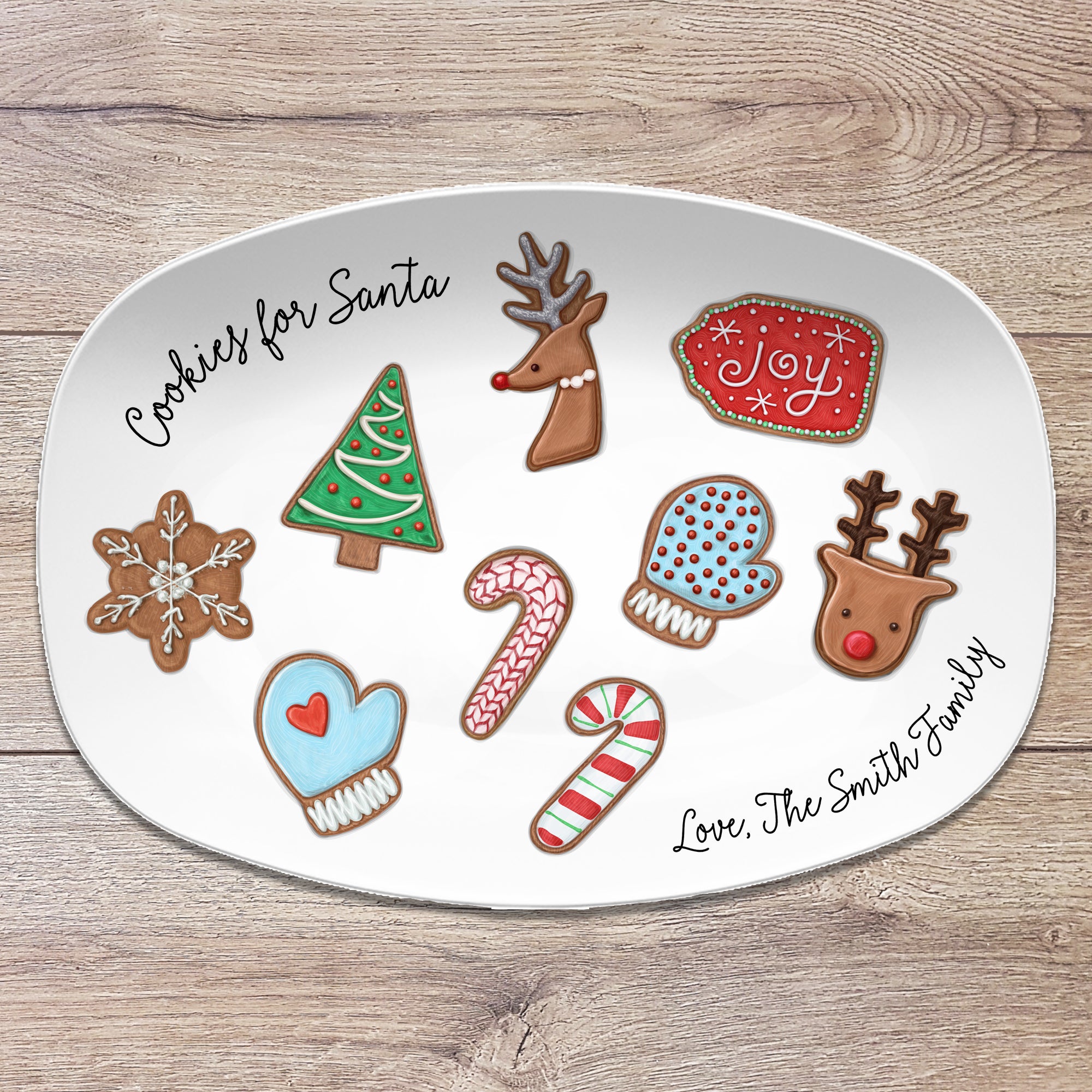 Christmas cookie plate for santa hotsell