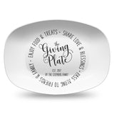 Giving Platter, Farmscript Black & White 