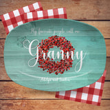 My Favorite People ~ Red Berry Custom Personalized Platter ~ Gift for Mom ~ Gift for Grandma ~ Mother&#39;s Day