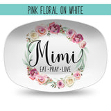 Custom Floral Wreath Personalized Platter | Choose Your Design | Wedding • Shower • Anniversary • Housewarming