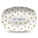 Gold Dots Personalized Holiday Platter | Christmas | Hanukkah