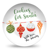 Cookies for Santa Personalized Plates