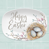Happy Easter Nest Platter | Easter Eggs, Twigs, and Nest