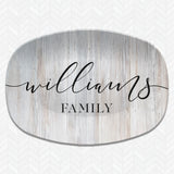 Script Family Name Personalized Platter