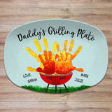 Handprint Grilling Plate | Father&#39;s Day • Birthday • Grill • Custom Platter