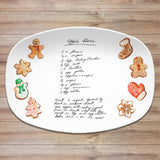 Christmas Handwritten Recipe Personalized Platter | Handwriting • Recipe Card • Keepsake