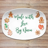 Christmas Cookie Platter • Made with Love • Custom Personalized Holiday Platter