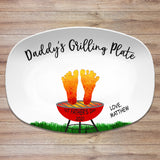 Handprint Grilling Plate | Father&#39;s Day • Birthday • Grill • Custom Platter