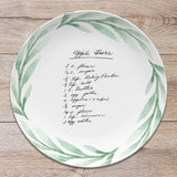 Recipe/Note Handwritten Personalized Plate | 10&quot; Round