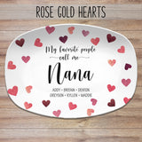 Hearts Design / My Greatest Blessings / My Favorite People / Personalized Platter / Personalized Gift for Grandma, Nana, Mimi