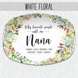 My Favorite People Floral Personalized Platter | My Greatest Blessings | Mother&#39;s Day, Grandparent, Mom, Teacher, Coach, Aunt