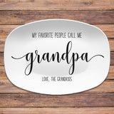 My Favorite People ~ Black & White Custom Personalized Platter ~ Mom • Grandma • Dad • Grandpa • Aunt •  Coach • Teacher