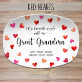 Hearts Design / My Greatest Blessings / My Favorite People / Personalized Platter / Personalized Gift for Grandma, Nana, Mimi
