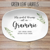 Leaf Design / My Greatest Blessings / My Favorite People / Personalized Platter