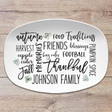 Fall Thanksgiving Personalized Platter 