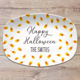 Halloween Candy Corn Personalized Platter