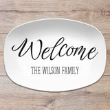 Welcome • Gather • Custom Family Personalized Platter