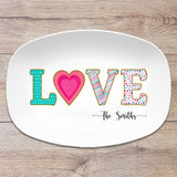 Love Heart Valentine Personalized Platter